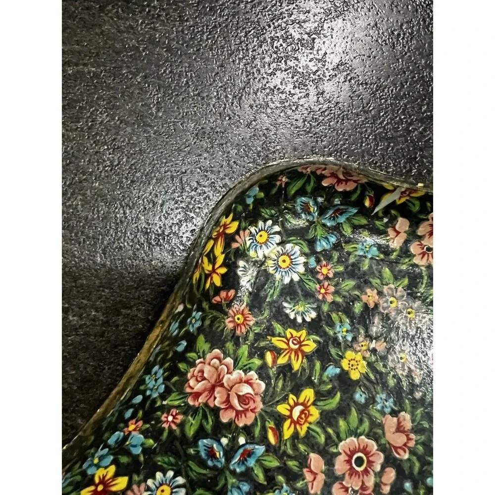 Vintage Paper Mache tray Floral Large 14x12
